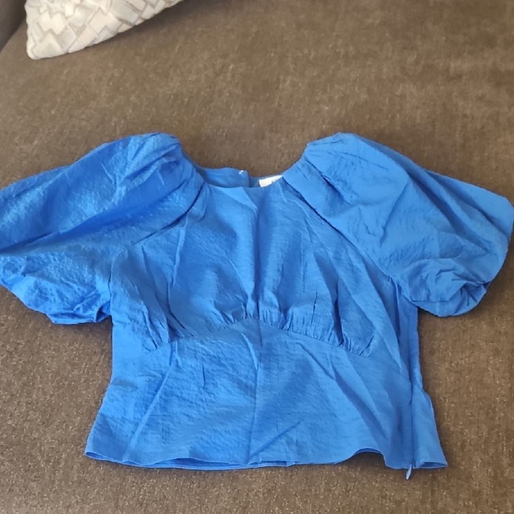 Frame Denim Vibrant Blue Top